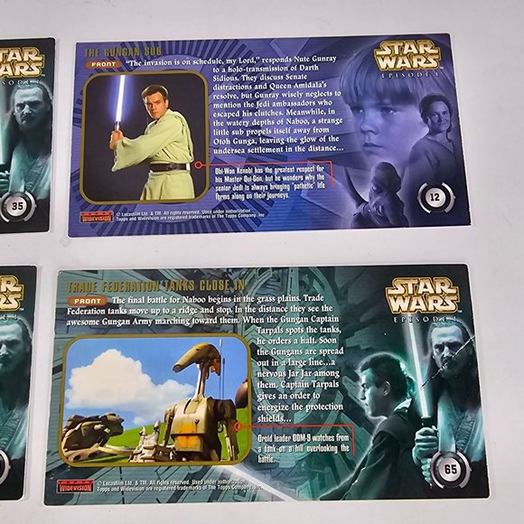 Topps Widevision Star Wars Episode I Trading Cards Lot 8 Cards - Picture 8 of 9